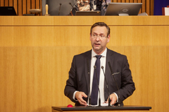FPÖ-Bildungssprecher Hermann Brückl im Parlament.