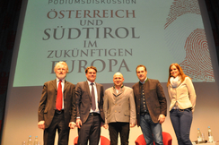 v.l.: Eberhard Daum, Johannes Rauch, Elmar Thaler, HC Strache und Verena Geier