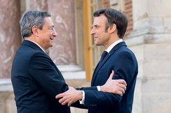 Italiens Premier Mario Draghi und Frankreichs Präsident Emmanuel Macron.