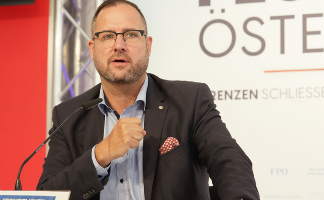 FPÖ-Generalsekretätr und Mediensprecher Christian Hafenecker.