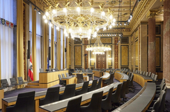 Der Bundesrat im neu renovierten Parlament in Wien.