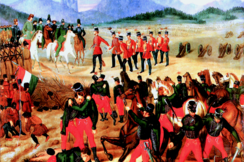Die ehrenvolle Kapitulation der ungarischen Armee bei Világos 1849.