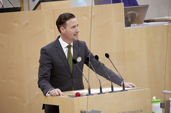 FPÖ-Wehrsprecher Reifenberger im Parlament.