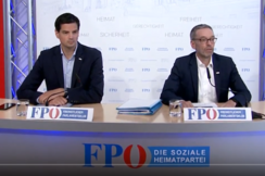 FPÖ-Sicherheitssprecher Hannes Amesbauer und -Bundesparteiobmann Herbert Kickl.