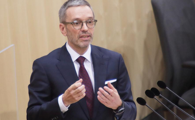 FPÖ-Bundesparteiobmann Herbert Kickl im Nationalrat.