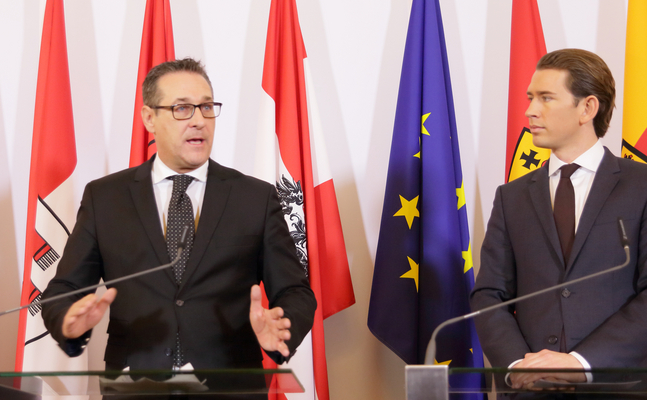 FPÖ-Vizekanzler HC Strache mit ÖVP-Bundeskanzler Sebastian Kurz.